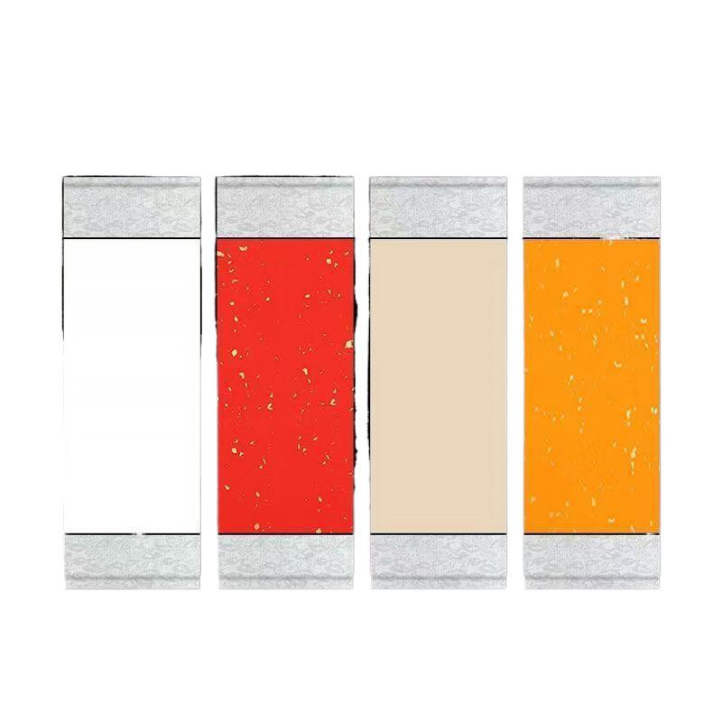 Silk-Mounted Three-Open Xuan Paper Scroll for Chinese Painting & Calligraphy