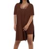 Women Plus Size 2 Piece Outfits Side Split Short Sleeve Tunic Tops And Skinny Biker Shorts Sets Summer Lounge Tracksuit
