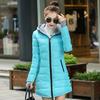 Winter Clothes Korean Version of The Large Size Mid-length Hooded Slim-fit Thickened Gloves Down Cotton-padded Jacket Women