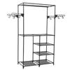 VidaXL Clothes Rack Steel and Non-Woven Fabric 87 X 44 X 158 Cm Black