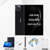 BDF 10.1-Inches Tablet PC 4+64GB 3G / 4G Lte Call Phablet Android 11 WiFi Bluetooth 3G 4G Sim Card with Cover Case