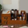 Desk Organizer with Drawer Cosmetic Storage Organization Wood Space Saving Desktop Box for