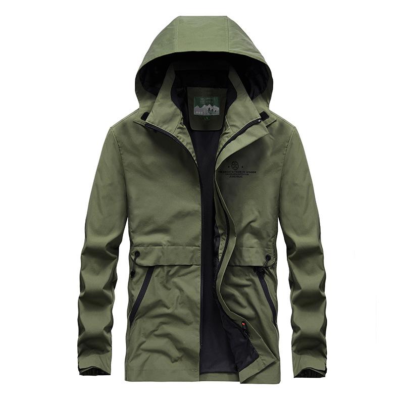 Autumn and Winter New Men's Jacket Men's Daily Simple Korean Style Trendy Casual Hooded Large Size Jacket for Men