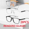 3pcs Blue Light Blocking Reading Glasses Flexible Frame Unisex Sport & Reading Friendly +1.0 To +3.0 Magnification