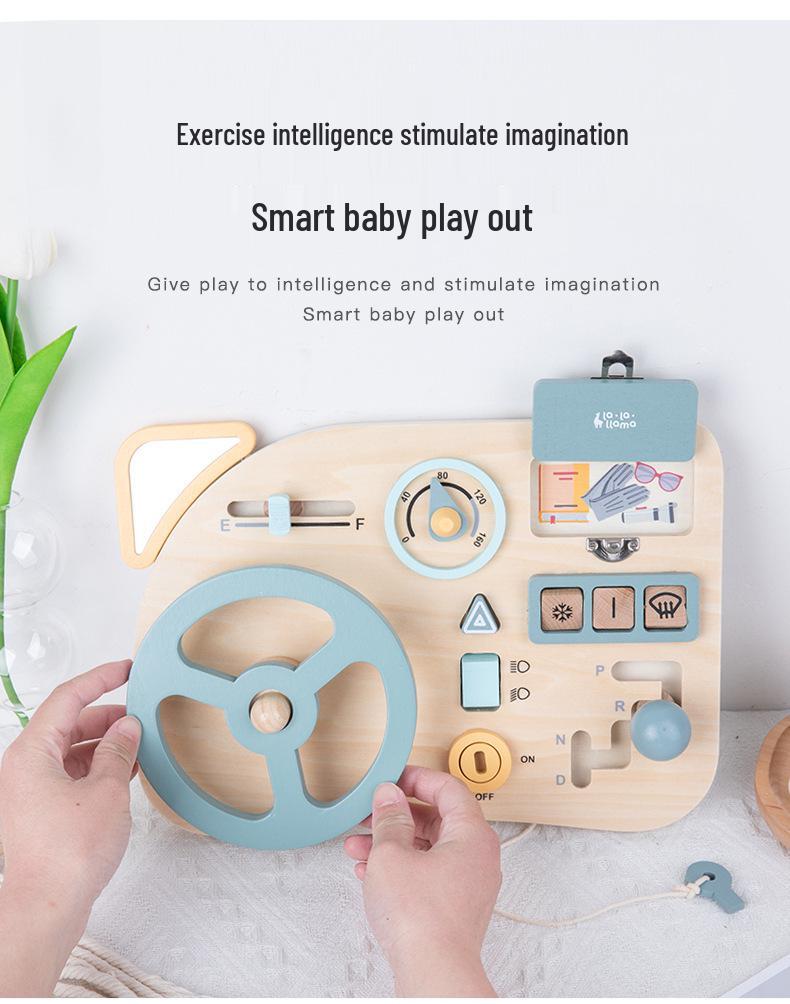 Montessori Baby Busy Box: Wooden Fine Motor Skill Toys for 1-3 Years