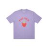 Fruity Letter Print Crew Neck Short Sleeve T-Shirt Unisex Tops Violet P22TS040