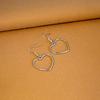 E371 Harajuku Geometric Heart-shaped Gold Love Earrings - Soft Cute Dangle Jewelry