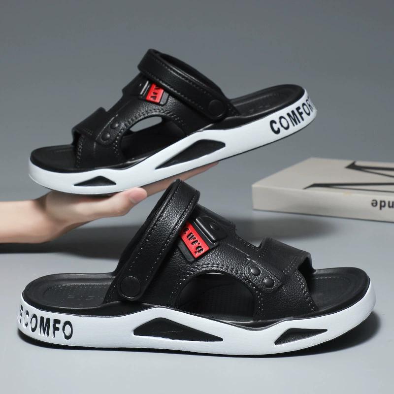 Men's Slippers Summer Sandals Light Adult Thick-soled Beach Shoes Non-slip Open-toe Sandals for Outdoor
