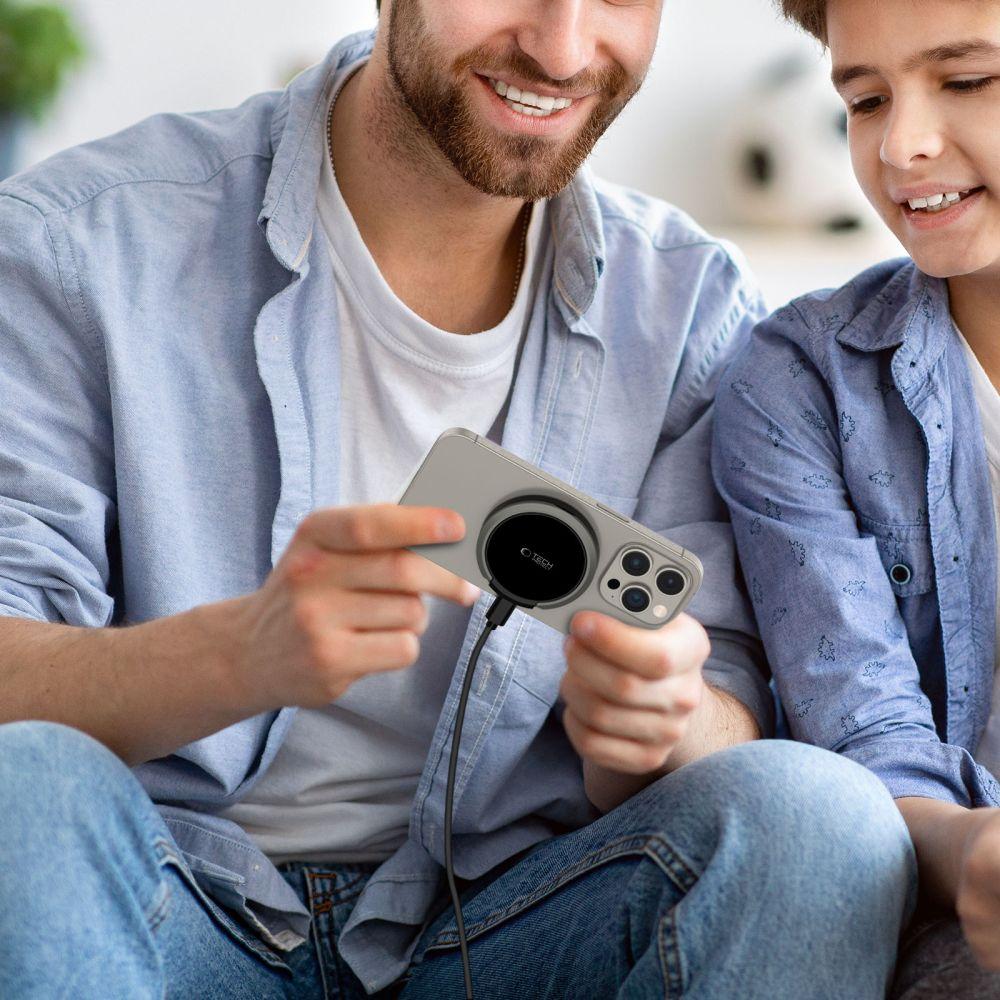 Tech-Protect Qi15W-A33 Magnetic Magsafe Wireless Charger Black