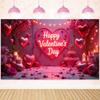 Rose Valentine's Day Photography Backdrop Balloon Happy Valentine's Day Banner  Home Party Decor