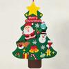 1-2PCS DIY Felt Christmas Tree Wall Hanging Artificial Xmas Tree with Santa Claus Snowflake Ornaments Holiday Supplies Decor