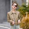Casual Temperament Short Leather Jacket Women's Small Spring and Autumn New Design Leather Jacket Top