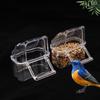 Clear Plastic Food & Water Dispenser Bowl for Bird Cage Easy To Use and Clean No-Mess for for Small To Medium Birds Gift