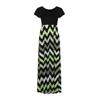 Women Casual Loose Geometric Print Sleeveless Dress Long Skirt
