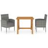 Day and Night - Day and Night Garden Dining Set 3 Pieces Gray