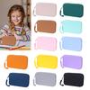 Silicone Pencil Case Aesthetic Pencil Pouch Multifunctional Zipper Cosmetic Storage Bag for Stationery Makeup Brushes Keys