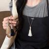Unique Design 3 Colors Brush Tassel Pendant Necklaces For Women Casual Fashion Long Chain Neck Jewelry Gift