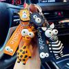 Cartoon Keychain Women Men Zebra Giraffe Keychain Funny Toy Car Accessories Gifts Novelty