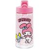 Skater Straw Bottle, 500ml Spout-Type Straw Water Bottle, Plastic, Clear, for Kids, Sanrio, My Melody, PSTB5-A
