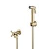Brushed Gold Stainless Steel Toilet Bidet Faucet Set Wall-mounted Bathroom Bidet Sprayer Set Sprayer Gun Shower Self Cleaning