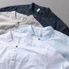 Men's Spring and Summer Wrinkled Linen Short-sleeved Shirt