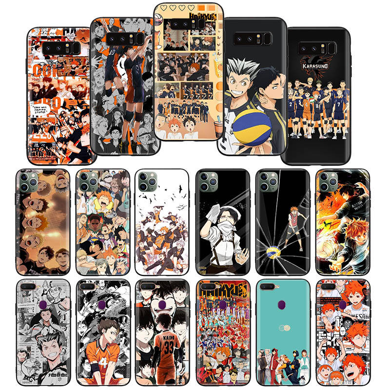 W-2 Haikyuu Anime Soft Case for Xiaomi Redmi 10A 10C 12C 13C 9A 9C 9T A3 A3X Note 8 9 10 11 12 13 Poco F5 F6 M6 X3 X6 C50 C51 C55 C65 Pro Plus 4G 5G