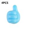 4/10Pcs Self Adhesive Silicone Thumb Wall Hooks Multifunctional Adhesive Cable Organizer Clip Key Hook Wall Hanger Storage Hooks