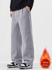 Autumn/Winter Velvet Thickened Wide Leg Sweatpants - Trendy Casual Japanese Dad Style