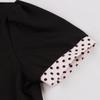 Women's Polka Dot Swing Dresses Lapel Buttons High Waist Belt Slim Fit Short Sleeves Summer Dress Office Work Casual Wear Vintage Outfit