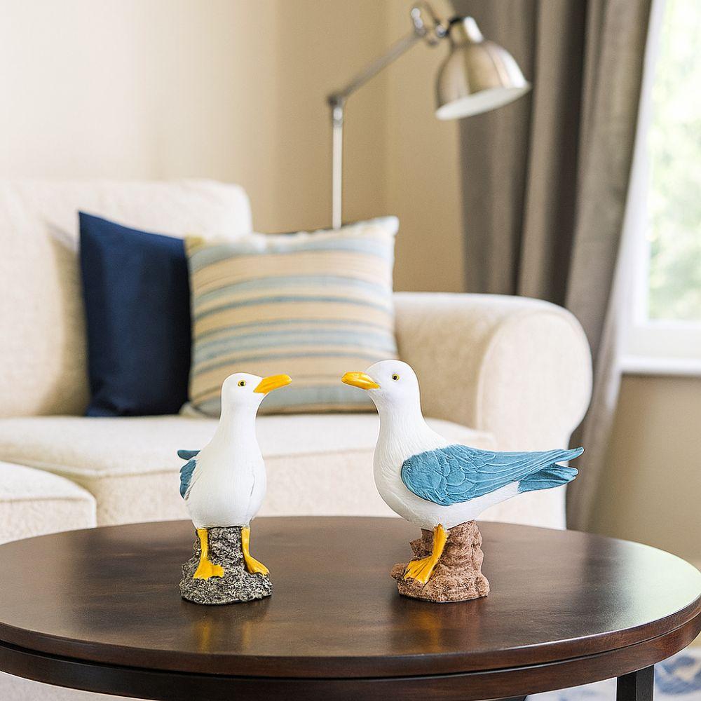 Waterproof Resin Seagull Figurine Handmade Seagull Model Ornament Seabird Ornament  Children's Room