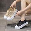 Fashion 2024 Lace Hollow Out Breathable Shoes Autumn Winter Canvas Sneakers For Women Lace-Up Flats Vulcanize Shoes Zapatillas Mujer