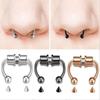 Fake Magnetic Horse Shoe Nose Rings Faux Septum Piercing Clip Titanium Ring Hoop Gift for Women New Fashion Body Jewelry