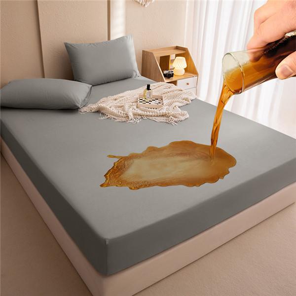 Elastic Band Fitted Bed Sheet Waterproof Bed Mattress Protector Pad Bed Double Couple Bedspread Multi Size Bed Sheet