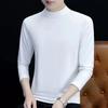 Spring New Men's Turtleneck T-shirt Long Sleeve Slim Fit Solid Color High Elastic Bottoming Pullovers Basic Style Male Tops
