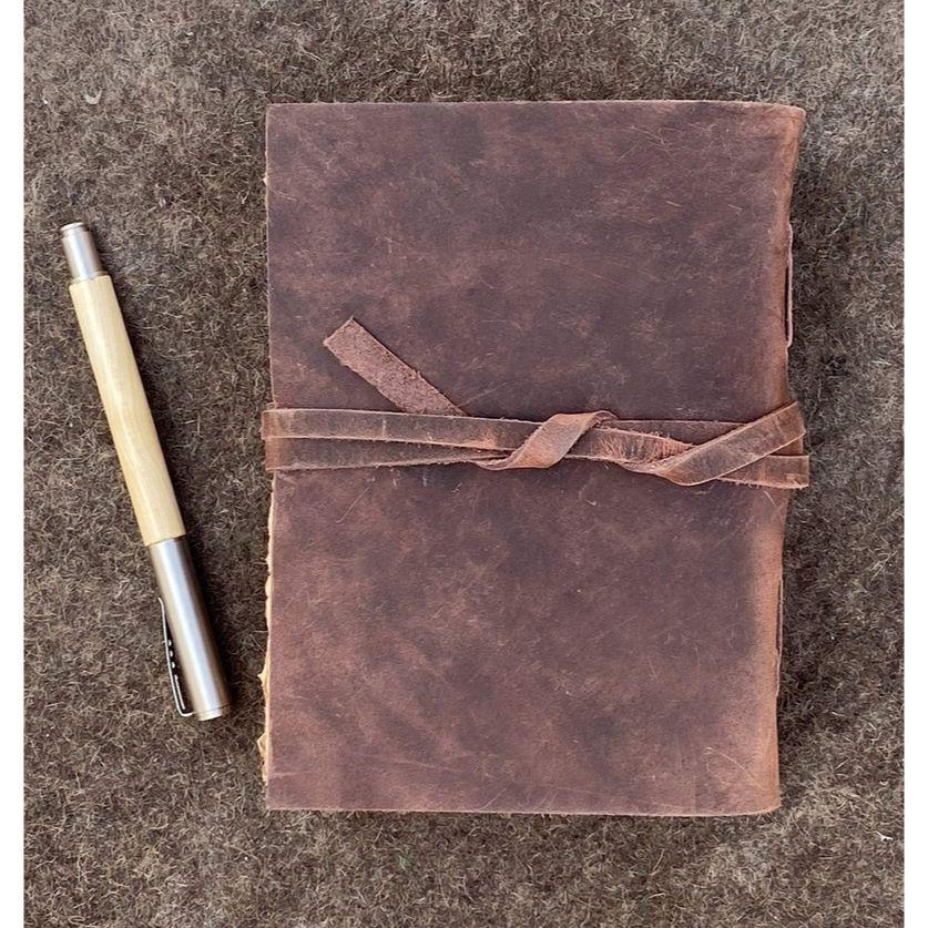 Vintage Leather Journal With Embossed Heart For Women Leather Journals for Women Handmade Journal Gifts 7x5