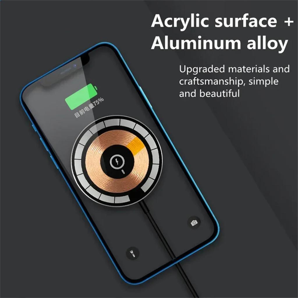15W Magnetic Wireless Charger Pad Phone Chargers For iPhone 15 14 13 Pro Max Airpods Portable Macsafe PD Fast Charging Station