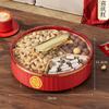 New Year'S Candy Plate Household Living Room Coffee Table Dried Fruit Storage Box Light Luxury High-End Rotating Grid Melon Seed Fruit Plate With Lid