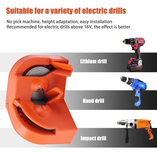 Drill Bit Sharpener Tool with Grinding Wheels Durable Construction Compact Design Portable Universal Versatile Drill Bit Grinding Tool