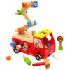 Toy Active Fire Engine Educational Toy Wooden Toy Pretend To Be a Carpenter Hammer Toy Birthday Gift for 2 and 3 Year Old Boys Edutē I'm