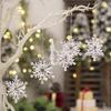 Clear Exquisite 6pc Acrylic Snowflake Tree Ornaments For Stylish Decor Christmas
