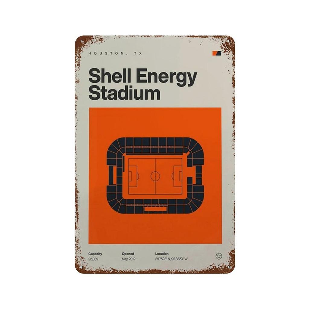 Vintage Metal Posters Signs Modern Famous Football Stadium Nordic Style Wall Art Poster for Living Bar