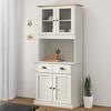 VidaXL Highboard VIGO White 78x40x175 Cm Solid Pine Wood 3188302