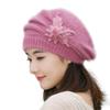 Fashion Womens Flower Knit Crochet  Hat Winter Warm Cap Beret