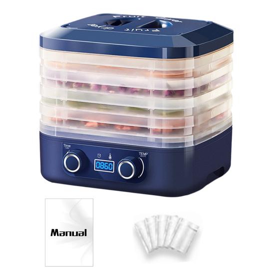 Temperature Control Food Dehydrator Machine with Adjustable Timer BPA-Free Large Capacity 5 Layers US Plug Food Fruit Dehydrator