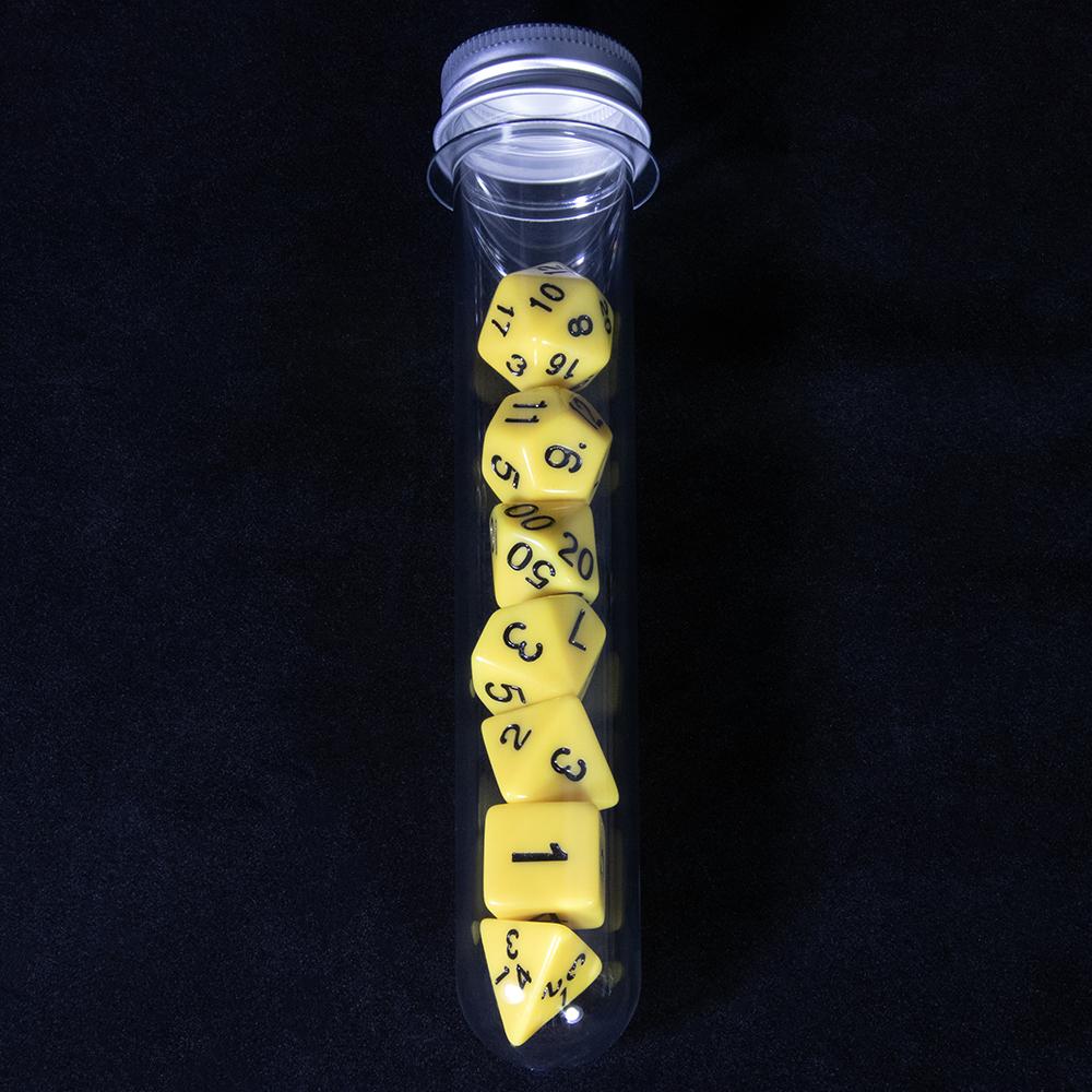 Polyhedral Dice Set 7Pcs Role Playing Game Dice with Tube for Table Board Game RPG D&D