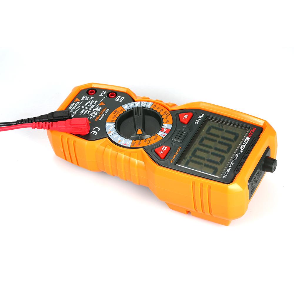 PEAKMETER PM18C True RMS Multifunctional Digital Multimeter Measuring AC DC Voltage Current Resistance Capacitance