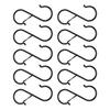 10Pcs S Shaped Hook Hanging Hooks Iron with Safety Buckle for Closet Kitchen Home
