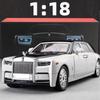1:18 Rolls-Royce Phantom Model Car Starry Sky Roof Sunroof Zinc Alloy Pull-back Toy Die-cast Car with Sound and Light Realistic Collection Ornaments