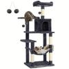 Medium Sturdy Sisal Cat Tree with Bed, Scratching Post, Integrated Frame, Toy Platform, and Kitten Supplies