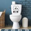 Scared Expression Toilet Sticker Waterproof Removable Self-adhesive PVC Living Room Bathroom Wall